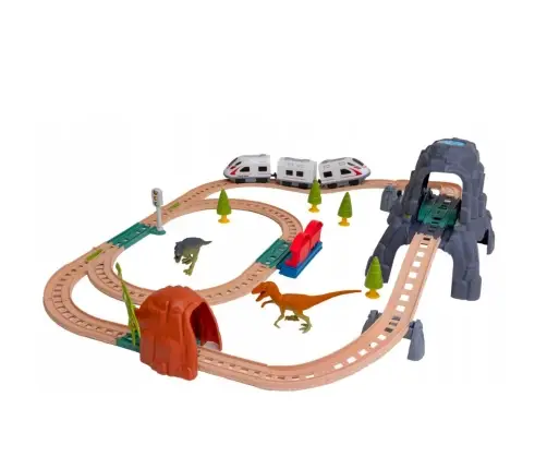 Dinosaur Park Electric Train Set with Lights and Sounds 76 cm