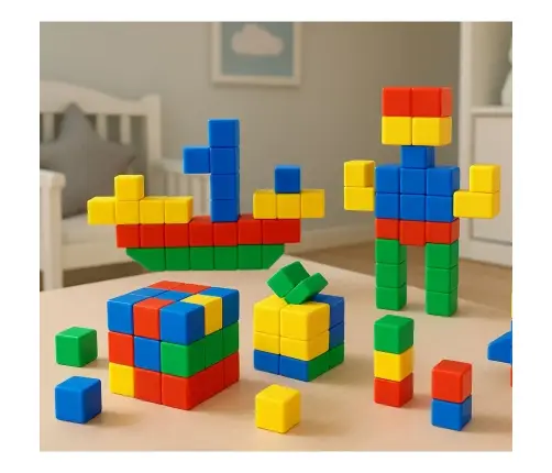 Set of Magnetic Blocks for Children Colorful Puzzle 32 pcs.