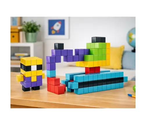 Magnetic Construction Blocks Cubes 3D Blocks Colorful 96 pcs.