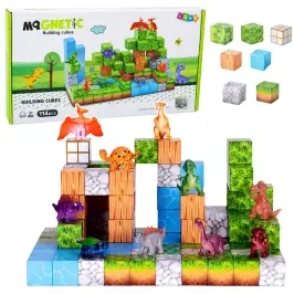 Magnetic Construction Blocks Cubes Square World 3D 114 pcs.