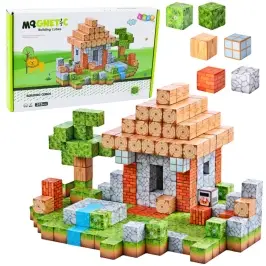 Magnetic Construction Blocks Cubes Square World 3D 312 pcs.