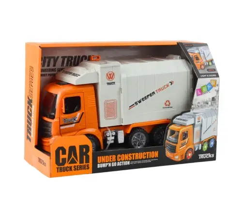 Garbage Truck City Lights Sounds Orange