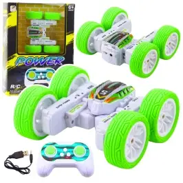 Remote Controlled Acrobatic Off-Road Car 360° Green 1:32