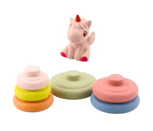 Soft Sensory Pyramid Unicorn Rubber ECO Colorful