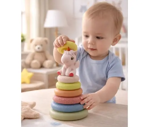 Soft Sensory Pyramid Unicorn Rubber ECO Colorful