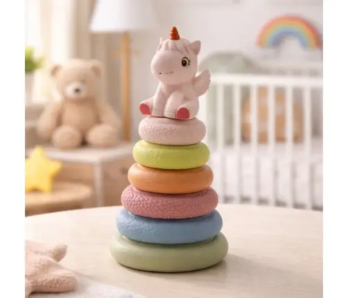 Soft Sensory Pyramid Unicorn Rubber ECO Colorful