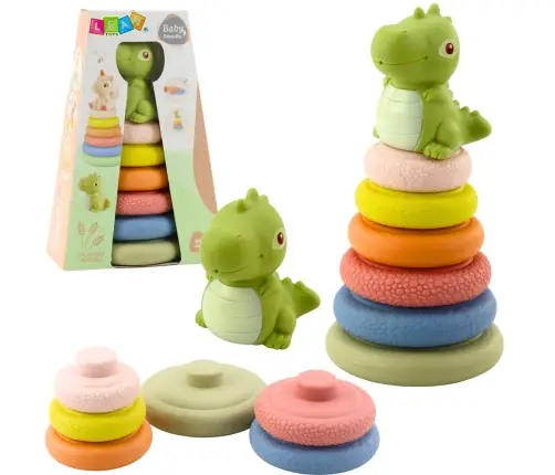 Soft Sensory Pyramid Dinosaur Rubber ECO Colorful