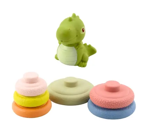 Soft Sensory Pyramid Dinosaur Rubber ECO Colorful
