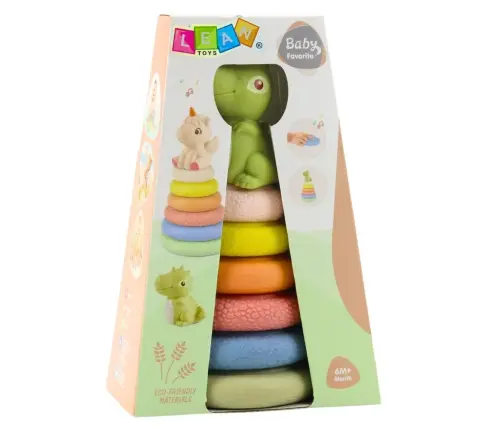 Soft Sensory Pyramid Dinosaur Rubber ECO Colorful