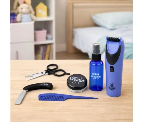 Little Barber's Set Hairdresser Clipper Scissors Accessories 10 pcs.