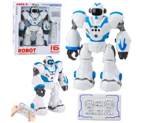Interactive Remote Controlled Robot RC 16 Functions Lights Sounds Blue