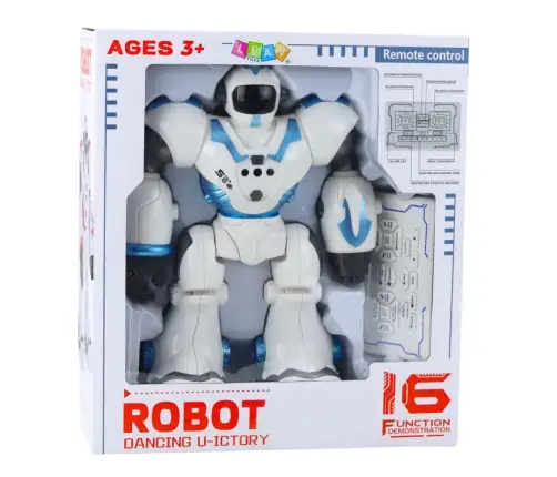 Interactive Remote Controlled Robot RC 16 Functions Lights Sounds Blue