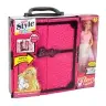 Pink Wardrobe Set for Dolls, Dresses, Shoes, Accessories