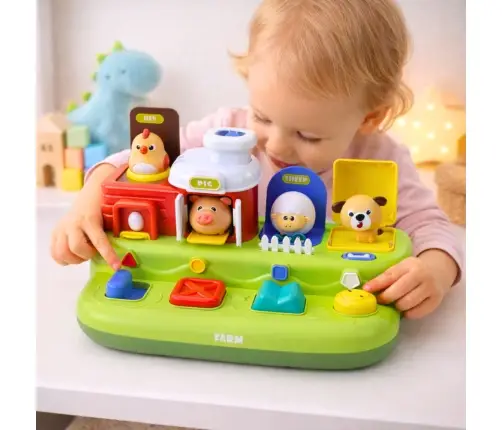 Interactive Educational Toy for Toddlers - Pop-Up Animals Farm