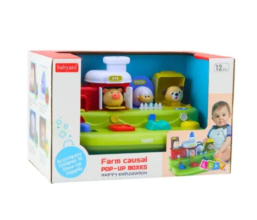 Interactive Educational Toy for Toddlers - Pop-Up Animals Farm