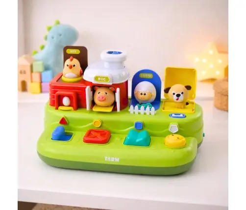 Interactive Educational Toy for Toddlers - Pop-Up Animals Farm