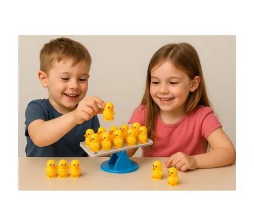 Educational Skill Game For Children Balancing Ducklings