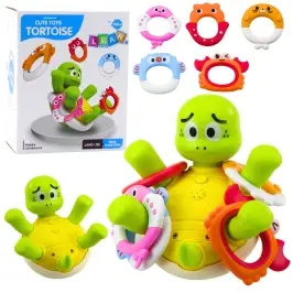 Interactive Turtle Bath Toy with Fountain and Colorful Circles