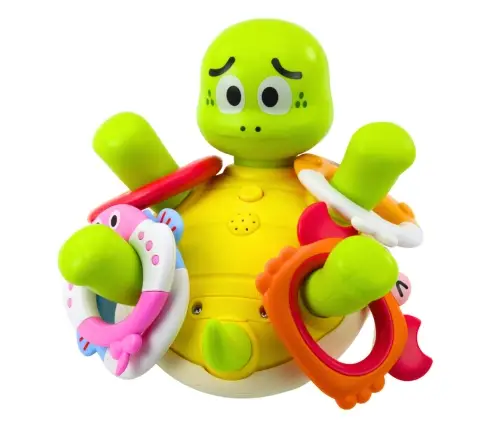 Interactive Turtle Bath Toy with Fountain and Colorful Circles
