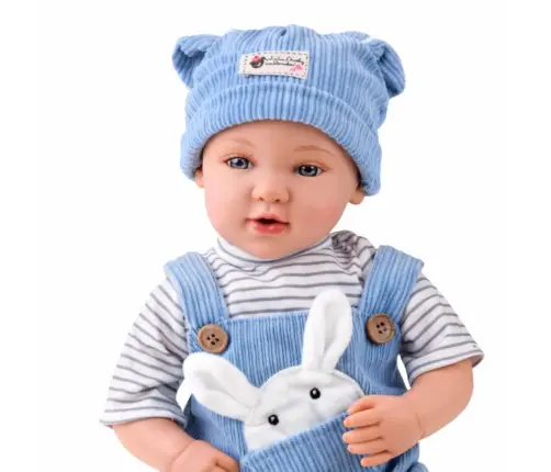 Baby Doll in Blue Bunny Outfit Accessories Sounds 39 cm