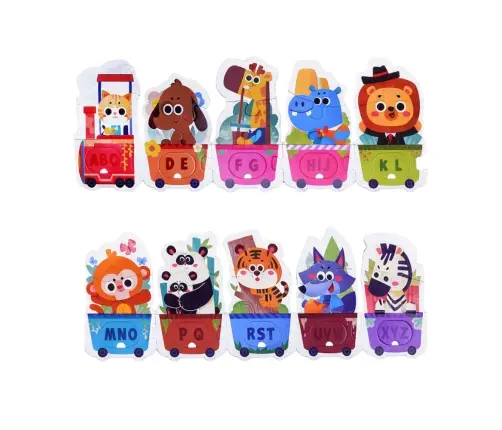 Educational Puzzle For Toddlers Alphabet Train With Animals 40 pcs.