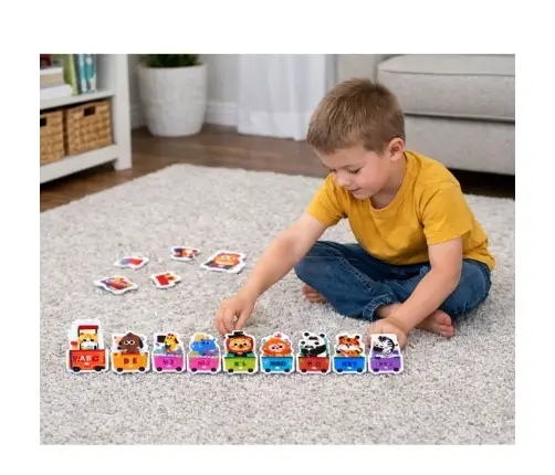 Educational Puzzle For Toddlers Alphabet Train With Animals 40 pcs.