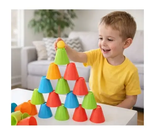 Educational Skill Game Fast Cups 3in1 Balls Cups 38 pcs.