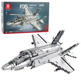 F-35 Lightning II Fighter Plane Construction Bricks Gray 1490 pcs.