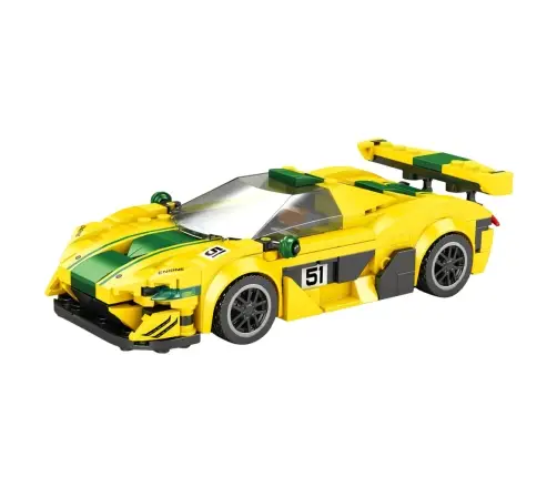 P1 GTR Race Car Construction Set Yellow 351 pcs.