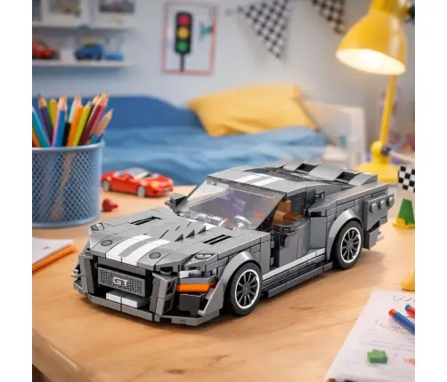 GT500 Car Construction Bricks Set Gray 476 pcs.