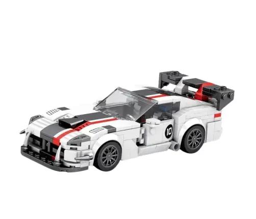 Construction Bricks VIPER Sports Car White and Red 379 pcs.