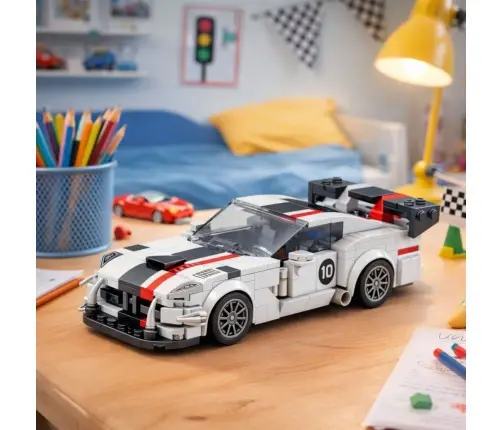 Construction Bricks VIPER Sports Car White and Red 379 pcs.