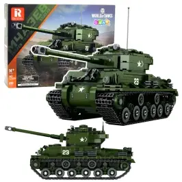 Construction Blocks Military Tank Sherman M4A3E8 Scale 1:30 839 pcs.