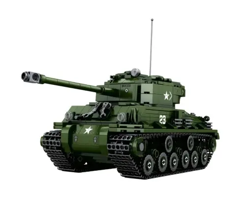 Construction Blocks Military Tank Sherman M4A3E8 Scale 1:30 839 pcs.