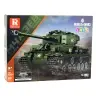 Construction Blocks Military Tank Sherman M4A3E8 Scale 1:30 839 pcs.