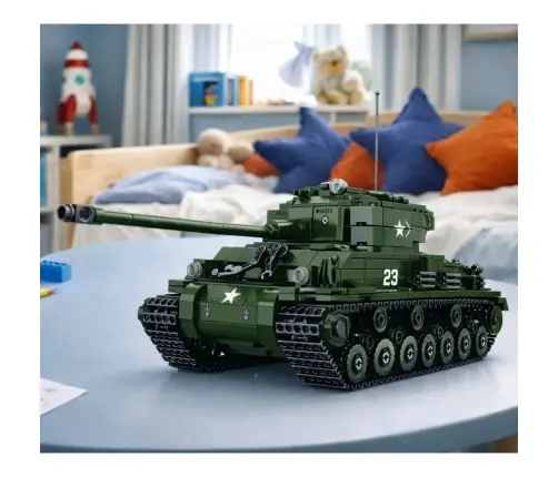 Construction Blocks Military Tank Sherman M4A3E8 Scale 1:30 839 pcs.