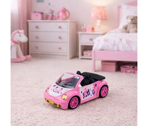 Remote Controlled Car RC Convertible For Dolls Pink