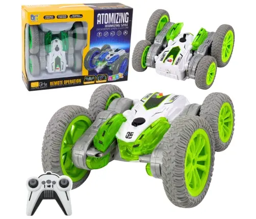 Remote Controlled Stunt Car RC Lights Smoke Drift 360° Green