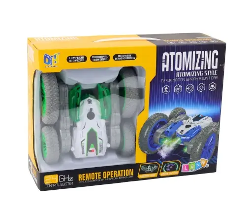 Remote Controlled Stunt Car RC Lights Smoke Drift 360° Green