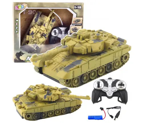 T90 Military Tank Remote Controlled RC Lights Sounds Sand 1:18