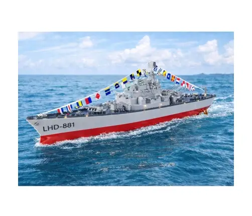 RC Aircraft Carrier Warship Remote Controlled LED Lighting 1:390