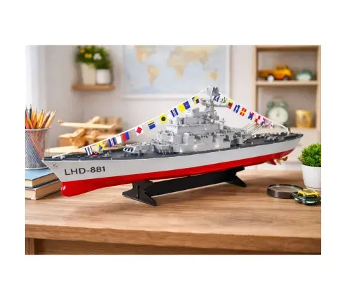 RC Aircraft Carrier Warship Remote Controlled LED Lighting 1:390