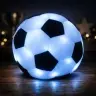 Lightweight Soccer Ball for Throwing and Kicking, Glowing Material, Black and White
