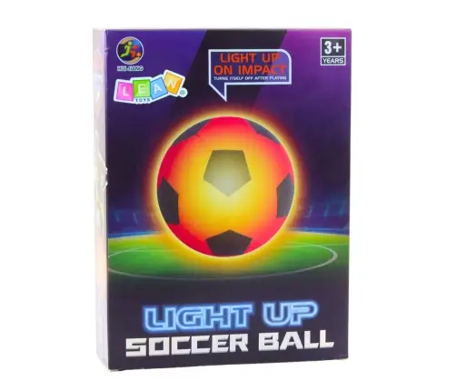 Lightweight Soccer Ball for Throwing and Kicking, Glowing Material, Black and White