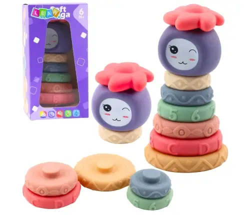 Tower of Soft Blocks Sensory Pyramid Colorful 8 pcs.
