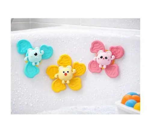 Set of Fidget Spinners Rattles Spinning Suction Cups Colorful 3 pcs.