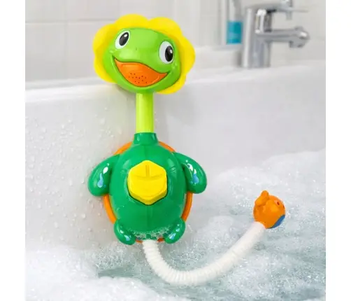 Bath Toy Turtle with Fish Fountain Shower Suction Cups