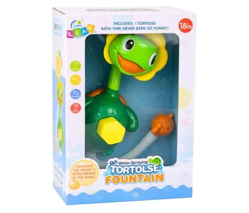 Bath Toy Turtle with Fish Fountain Shower Suction Cups