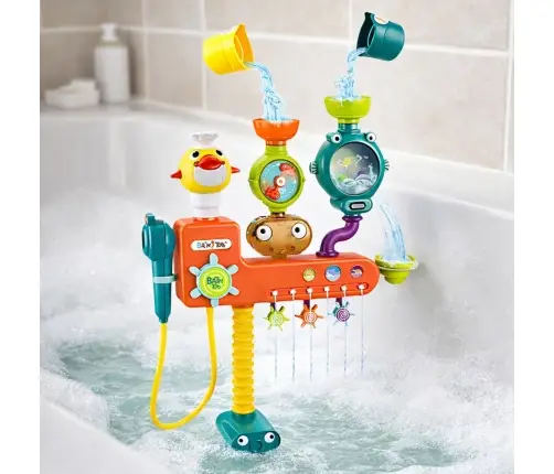 Overflow Bath Toy Wheel Cups Shower