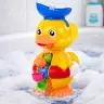 Interactive Bath Toy Duck with Grinder, Suction Cups, and Spoon